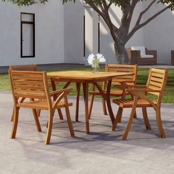 Garden Table 110x110 cm Solid Acacia Wood | Hipo Market