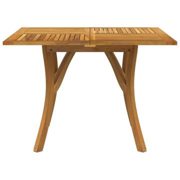 Garden Table 110x110 cm Solid Acacia Wood | Hipo Market