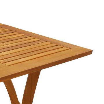 Garden Table 110x110 cm Solid Acacia Wood | Hipo Market