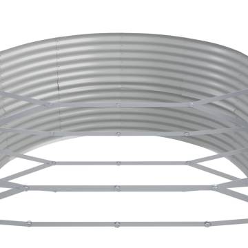 Garden Raised Bed Powder-coated Steel 544x100 cm - Silver