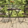 Folding Bistro Table Brown 55x54x71 cm Poly Rattan Colour brown Quantity in Package 1 