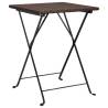 Folding Bistro Table Brown 55x54x71 cm | Durable Poly Rattan