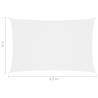 Sunshade Sail Oxford Fabric 2x4.5m - White | Hipo Market