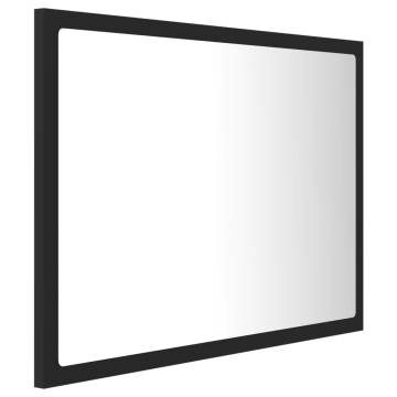 LED Bathroom Mirror Grey 60x8.5x37 cm | Modern Aesthetic