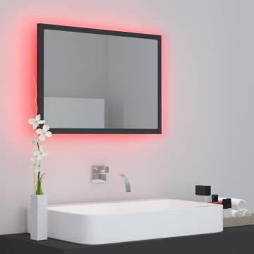 LED Bathroom Mirror Grey 60x8.5x37 cm | Modern Aesthetic