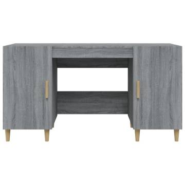 Desk Grey Sonoma 140x50x75 cm | Engineered Wood | Hipo Market