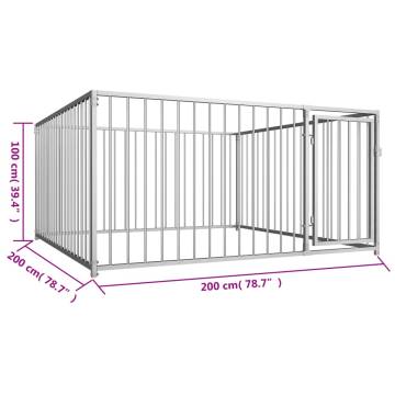 Outdoor Dog Kennel 200x200 cm - Safe & Durable