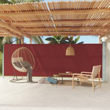 Patio Retractable Side Awning 180x600 cm - Red | HiPo Market