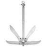 Folding Anchor Silver 10kg Malleable Iron | Hipomarket