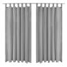 Micro-Satin Curtains 2 pcs with Loops 140x245 cm Grey Colour grey Size 245 cm Quantity in Package 2 