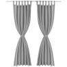 Micro-Satin Curtains 140x245 cm Grey - Stylish & Functional