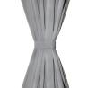 Micro-Satin Curtains 140x245 cm Grey - Stylish & Functional