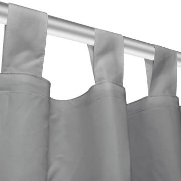 Micro-Satin Curtains 140x245 cm Grey - Stylish & Functional