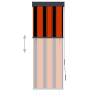 Outdoor Roller Blind 60x250 cm - Orange & Brown | HipoMarket