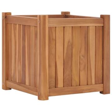 Solid Teak Wood Raised Bed 40x40x40 cm | Hipo Market