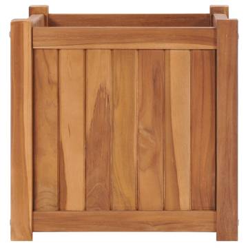 Solid Teak Wood Raised Bed 40x40x40 cm | Hipo Market