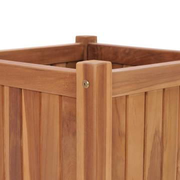 Solid Teak Wood Raised Bed 40x40x40 cm | Hipo Market