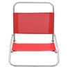 Folding Beach Chairs 2 pcs Red Fabric - Hipomarket UK