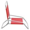 Folding Beach Chairs 2 pcs Red Fabric - Hipomarket UK