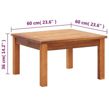 Garden Coffee Table - Solid Acacia Wood 60x60x36 cm