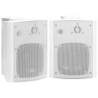 Wall-mounted Stereo Speakers - 2 pcs White Indoor/Outdoor