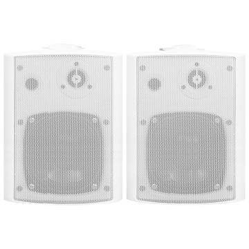 Wall-mounted Stereo Speakers - 2 pcs White Indoor/Outdoor