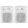 Wall-mounted Stereo Speakers - 2 pcs White Indoor/Outdoor