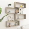 Wall Cube Shelf 4 pcs Sonoma Oak 60x15x23 cm Engineered Wood Colour sonoma oak Size 60 x 15 x 23 cm Quantity in Package 4 Number of Pieces 1 