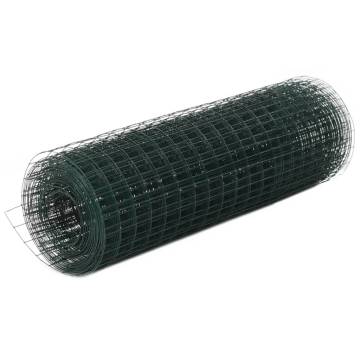 PVC Coated Chicken Wire Fence 25x0.5m - Durable & Flexible