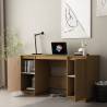 Desk Honey Brown 140x50 cm - Solid Pine Wood for Home & Office