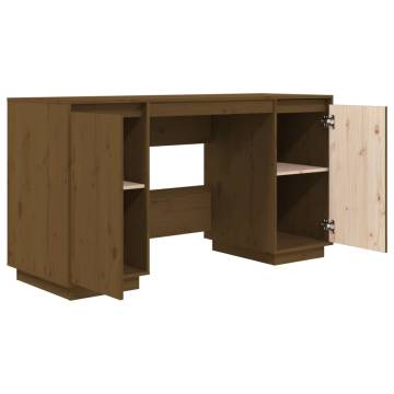 Desk Honey Brown 140x50 cm - Solid Pine Wood for Home & Office