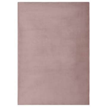 Faux Rabbit Pelt Rug 180x270 cm in Old Pink - Hipomarket