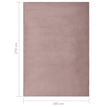 Faux Rabbit Pelt Rug 180x270 cm in Old Pink - Hipomarket