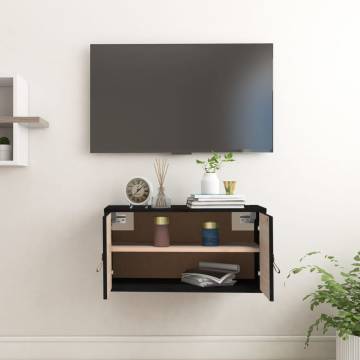 Wall Cabinet Black 60x30 cm | Solid Pine Wood | HipoMarket