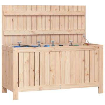 Garden Storage Box 115x49x60 cm - Solid Wood Pine | Hipo Market