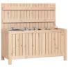 Garden Storage Box 115x49x60 cm - Solid Wood Pine | Hipo Market