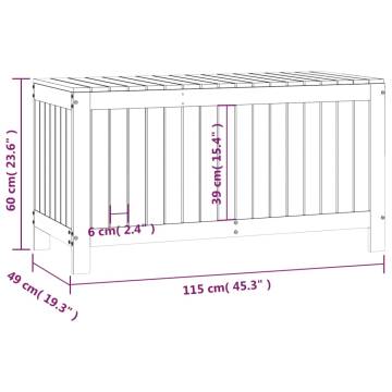 Garden Storage Box 115x49x60 cm - Solid Wood Pine | Hipo Market