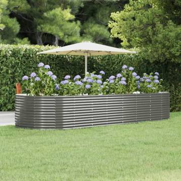 Garden Raised Bed Grey 367x140 cm - Durable & Weather-resistant