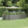 Garden Raised Bed Grey 367x140x68 cm Powder-coated Steel Colour grey Size 367 x 140 x 68 cm Quantity in Package 1 