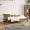 Day Bed Honey Brown 90x190 cm Solid Wood Pine Colour honey brown Size 90 x 190 cm 