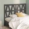 Bed Headboard Grey 146x4x100 cm Solid Wood Pine Colour grey Size 146 x 100 cm Quantity in Package 1 