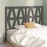 Stylish Grey Bed Headboard - Solid Pine Wood 146x4x100 cm