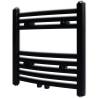 Black Bathroom Central Heating Towel Rail Radiator Curve 480x480mm Colour black Size 480 x 480 mm Quantity in Package 1 Model curved 