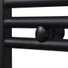 Black Bathroom Towel Rail Radiator Curve 480x480mm | HipoMarket