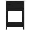 Planter with Shelf Black 54x54x81 cm - Solid Pine Wood