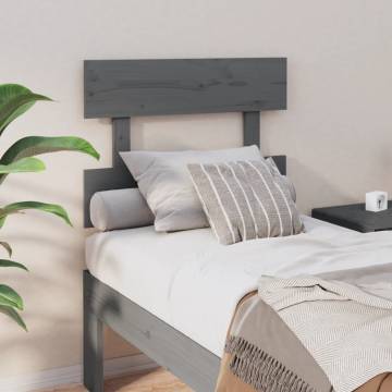 Stylish Grey Bed Headboard - Solid Pine Wood | Hipomarket