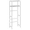 2-Tier Grey Storage Rack Over Toilet - Space Saver Solution