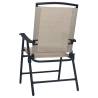 Folding Garden Chairs 2 pcs Texilene Cream - Stylish & Durable