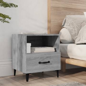 Bedside Cabinet Grey Sonoma - Elegant Engineered Wood Storage