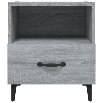 Bedside Cabinet Grey Sonoma - Elegant Engineered Wood Storage